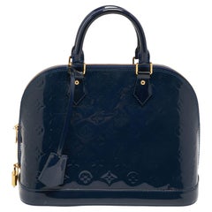Louis Vuitton Grand Blue Monogram Vernis Alma PM Bag
