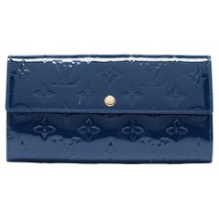 Louis Vuitton Grand Blue Monogram Vernis Sarah Wallet