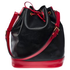Louis Vuitton Grand Noe shoulder bag in black and red epi leather, GHW