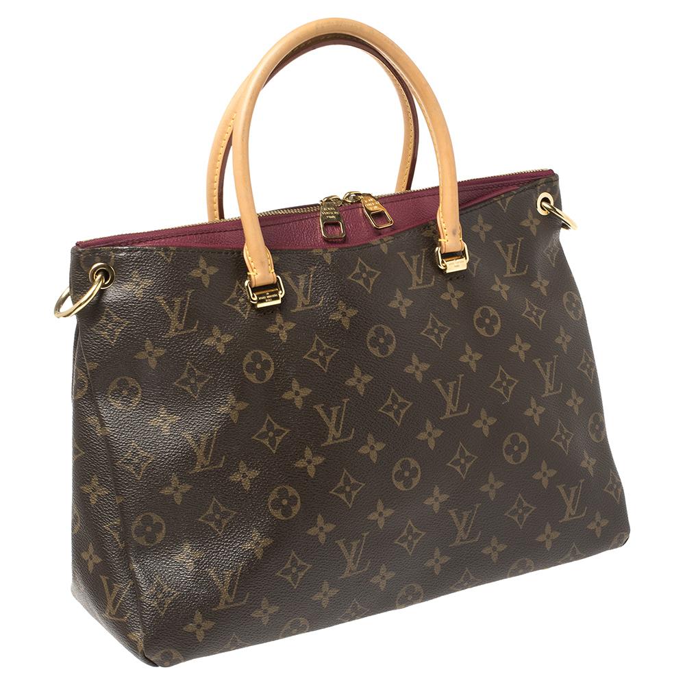 Black Louis Vuitton Grape Monogram Canvas Pallas MM Bag
