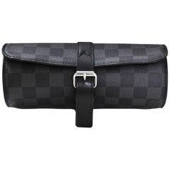 Louis Vuitton Graphite Damier 3 Watch Case with Box & Receipt