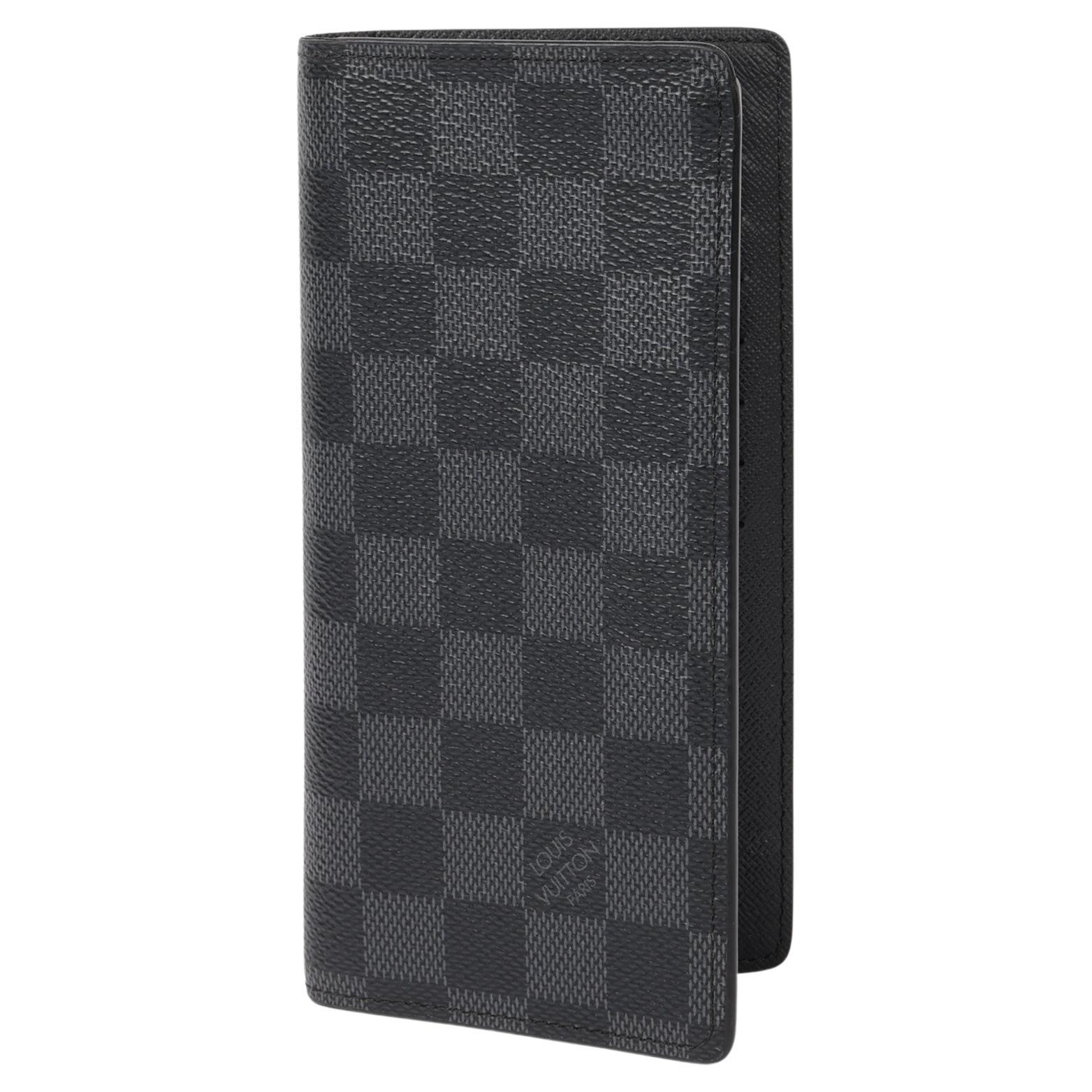Portafoglio Louis Vuitton Graphite Damier Coated Canvas Brazza Bi-Fold in vendita
