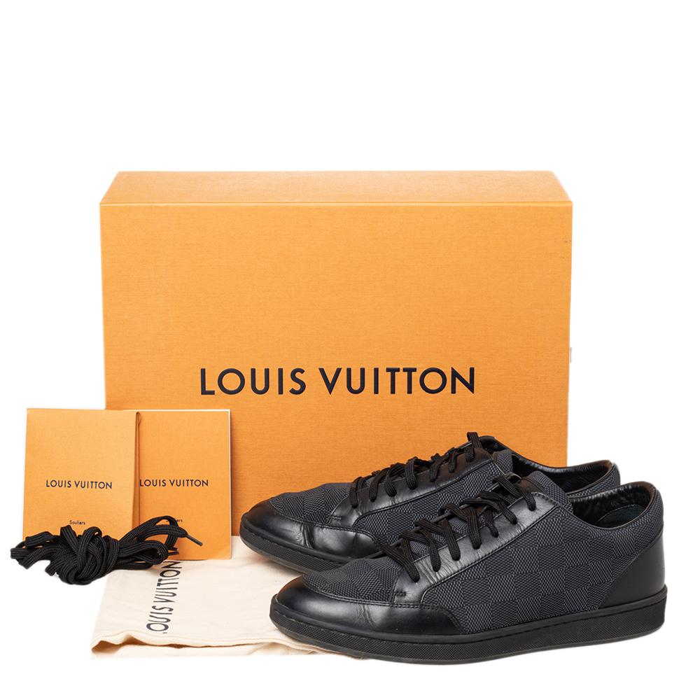 Louis Vuitton Graphite Damier Fabric Offshore Low Top Sneakers Size 40 2