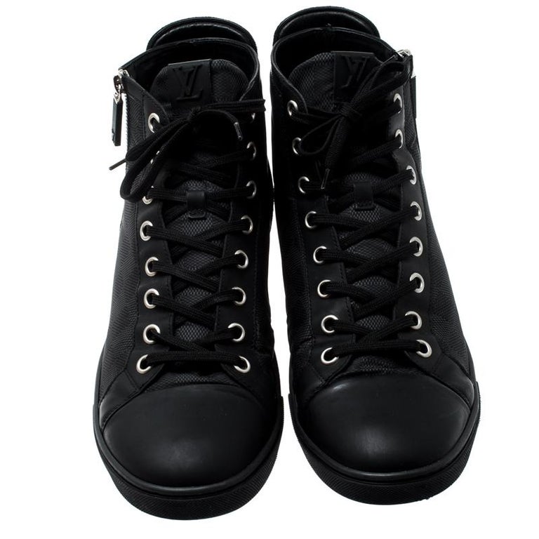 Louis Vuitton Shoe Size 7.5 Black Leather & Suede High Top lace up Shoes —  Labels Resale Boutique