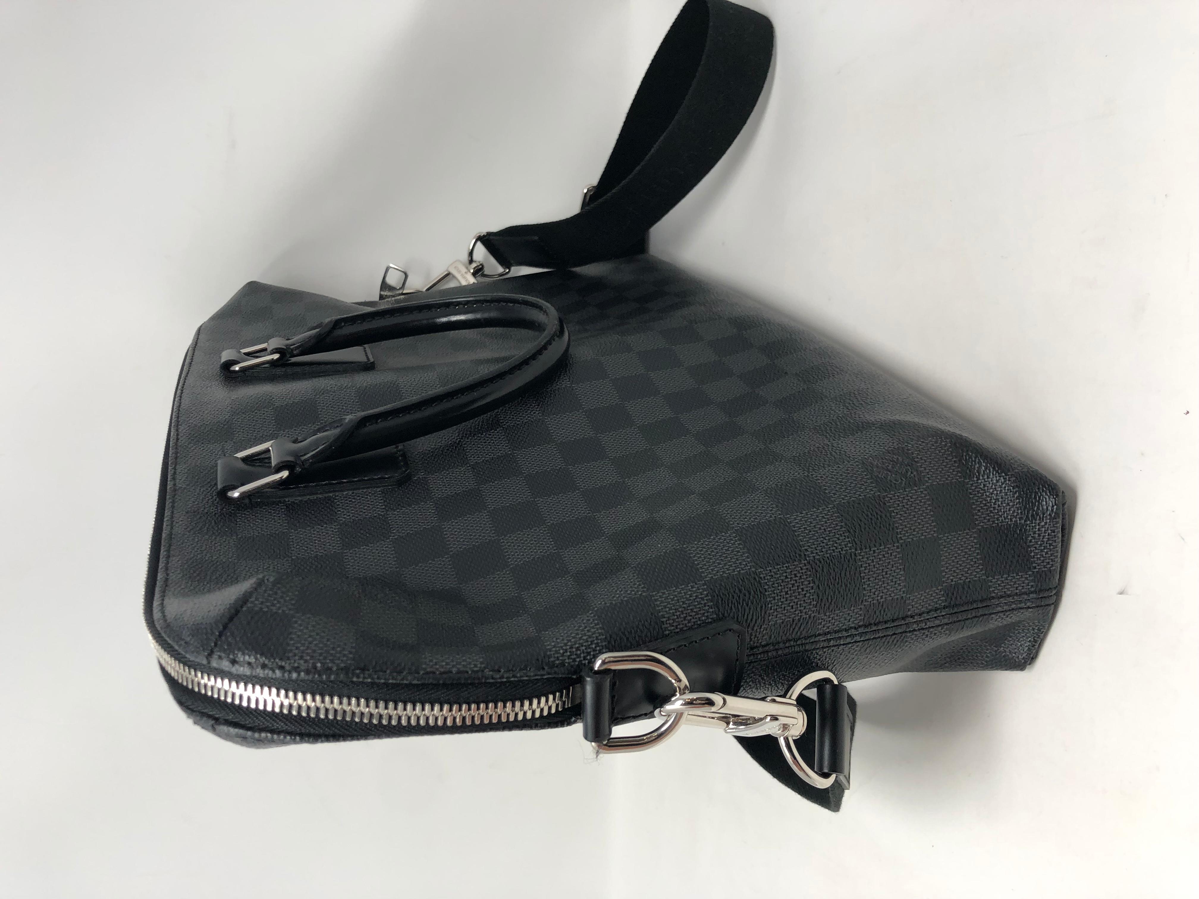Black Louis Vuitton Graphite Messenger Bag