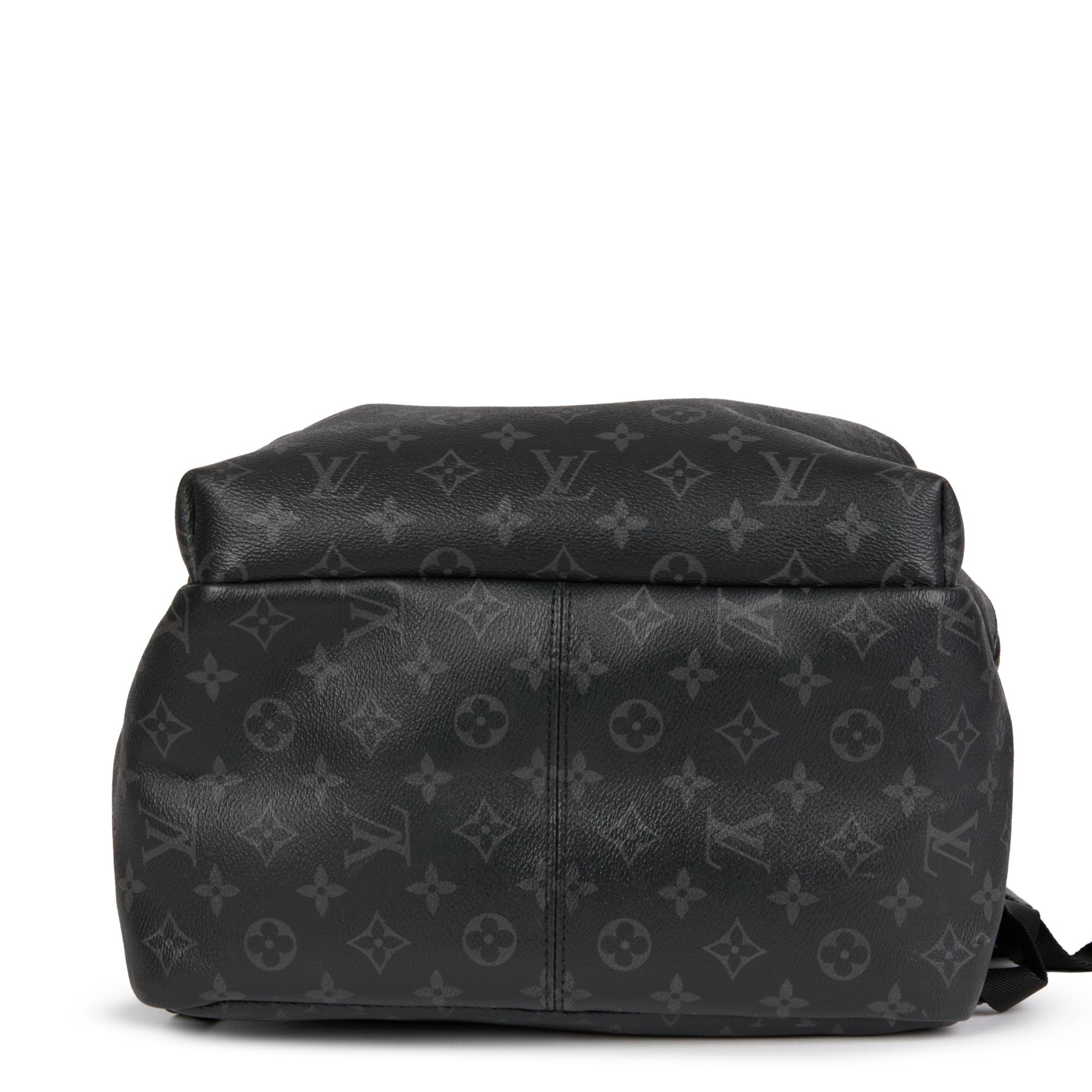 LOUIS VUITTON Graphite Monogram Canvas & Black Leather Discovery Backpack In Excellent Condition In Bishop's Stortford, Hertfordshire