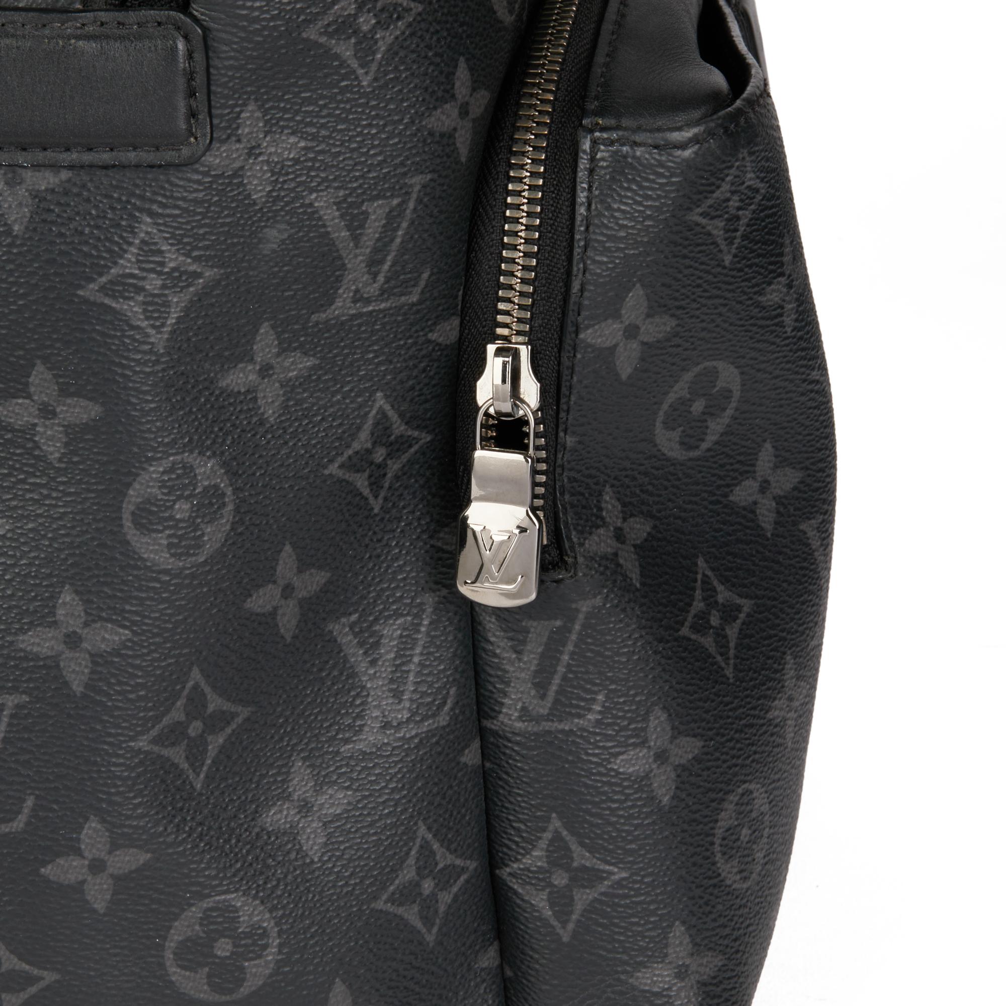 LOUIS VUITTON Graphite Monogram Canvas & Black Leather Discovery Backpack 2