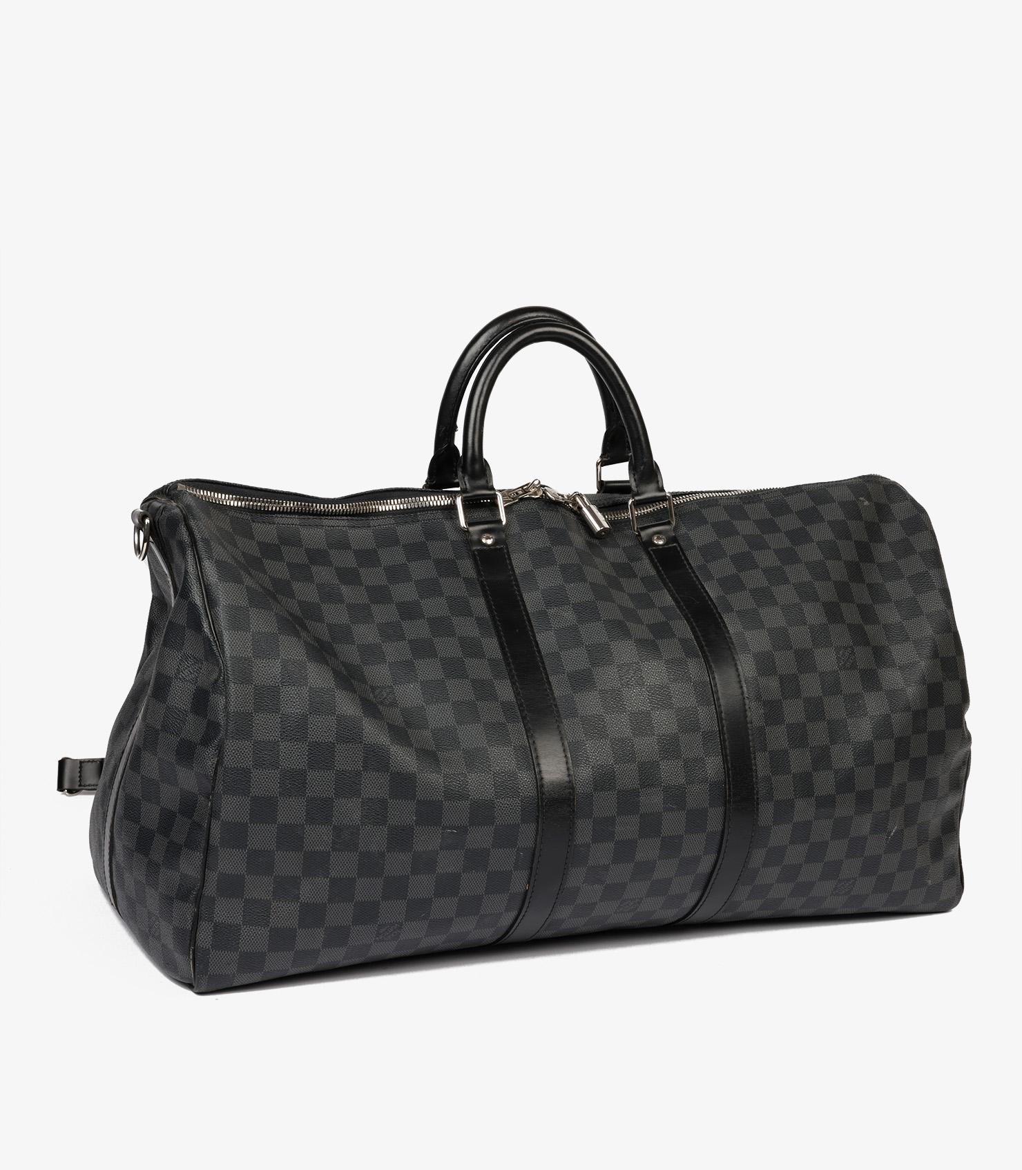 Louis Vuitton  Graphite Monogram Damier Coated Canvas & Black Calfskin Leather Keepall 55 Bandoulière

Product Details
Xupes Ref: CB1352
Brand: Louis Vuitton
Model: Keepall 55 Bandoulière
Type: Travel 
Serial Number: MB2059
Age: 2009
RRP: