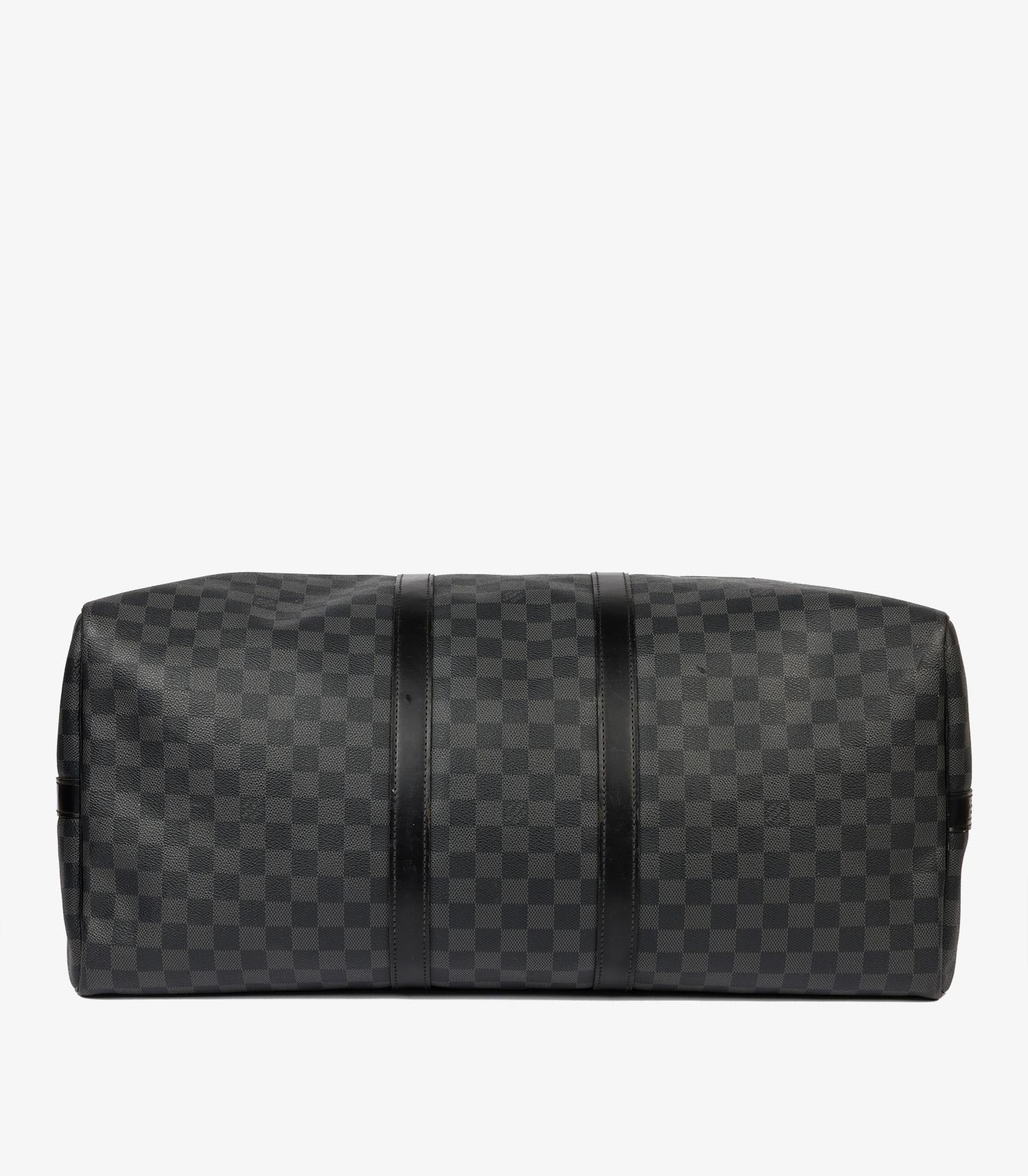 Louis Vuitton Graphite Monogram Damier Keepall 55 Bandoulière For Sale 1