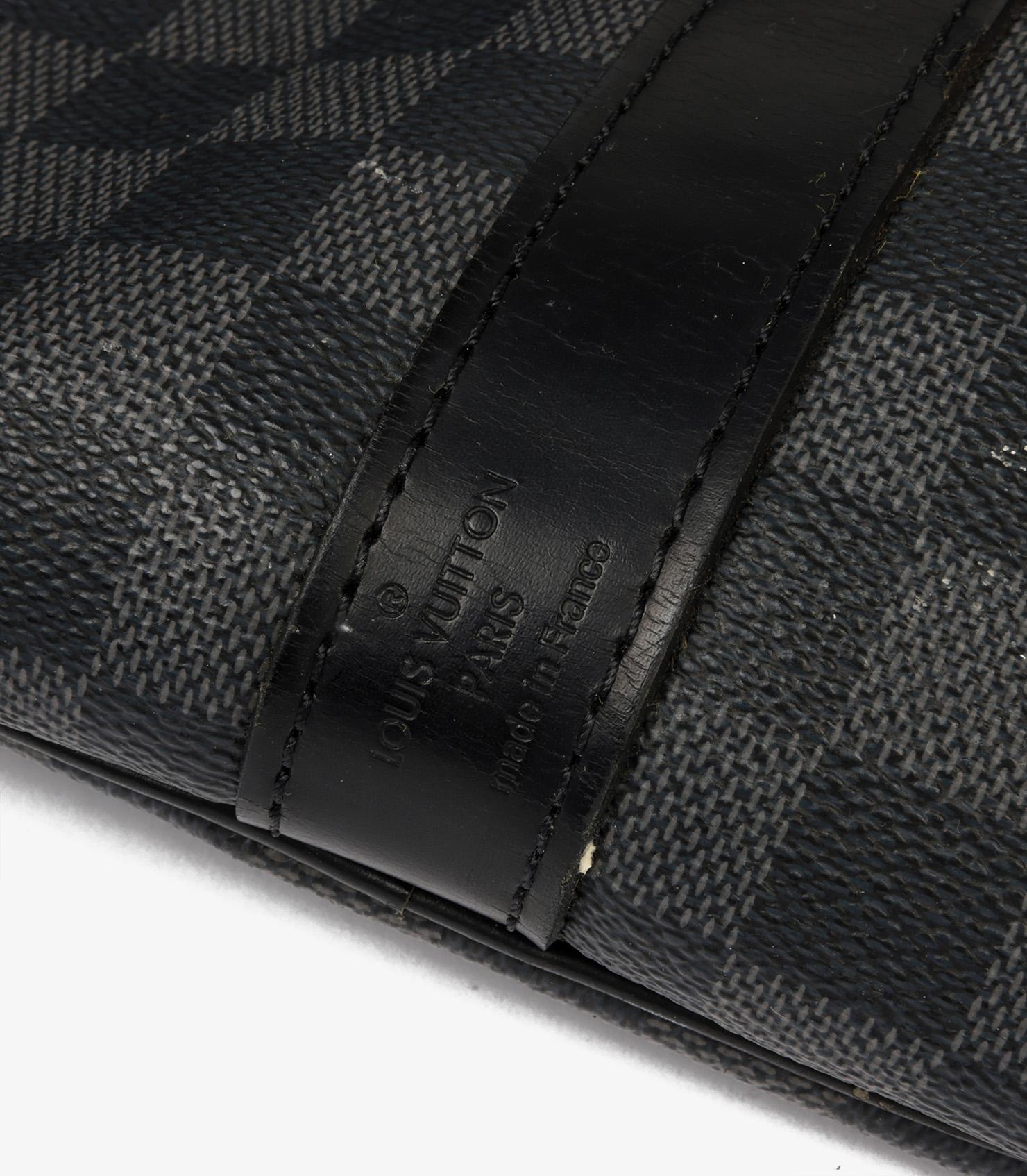 Louis Vuitton Graphite Monogram Damier Keepall 55 Bandoulière For Sale 2