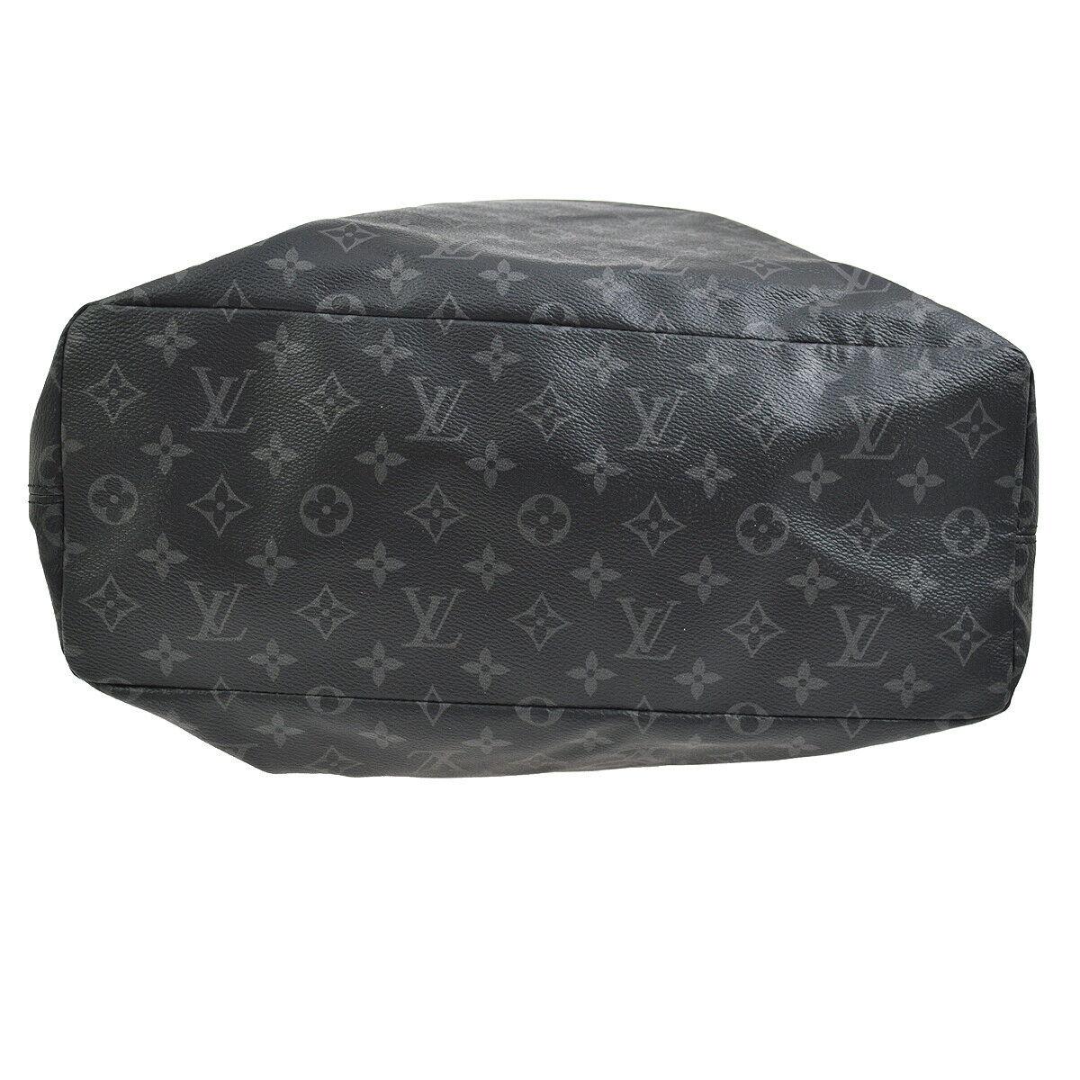 Louis Vuitton Gray Black Mono Men's Travel Carryall Travel Duffle Top Handle Bag 2