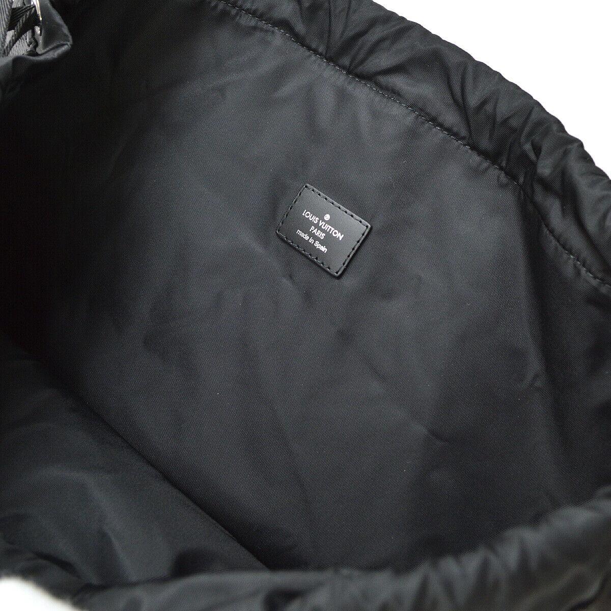 Louis Vuitton Gray Black Mono Men's Travel Carryall Travel Duffle Top Handle Bag 5