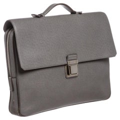 Louis Vuitton Gray Taiga Leather Vassili GM Briefcase Bag