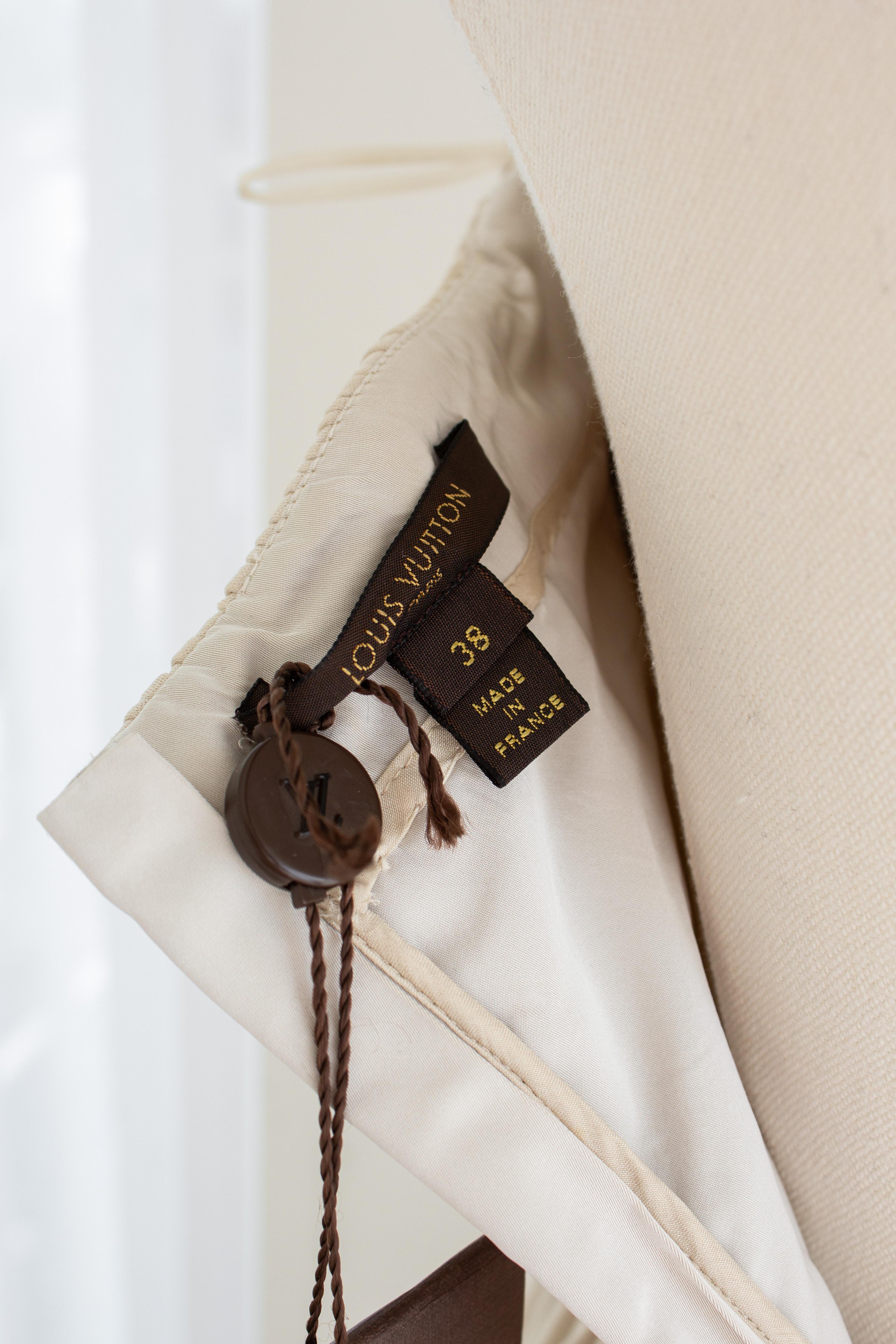 Louis Vuitton Grecian Haferflocken Beige plissiertes Abendkleid im Angebot 5