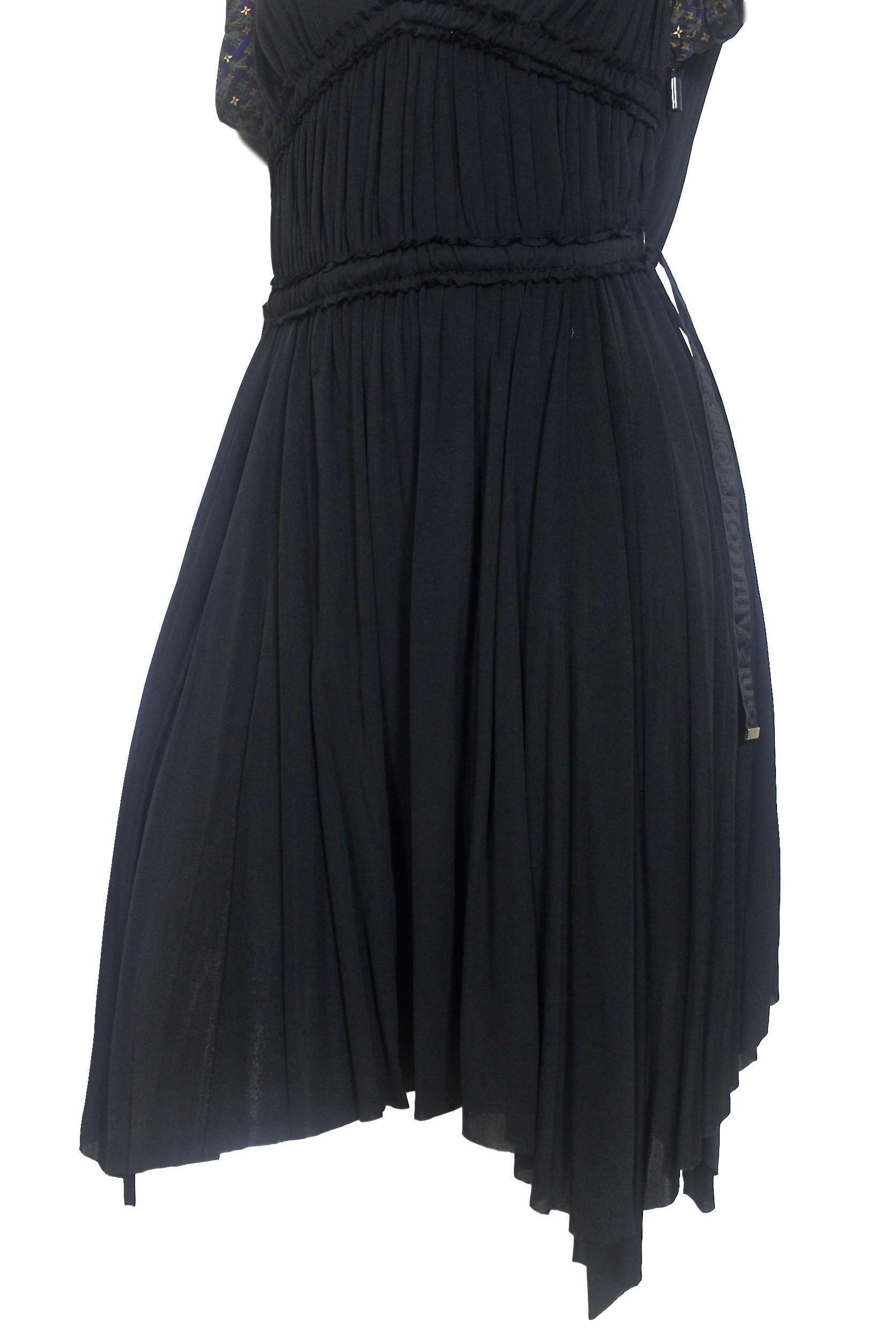 Black Louis Vuitton Grecian Style Dress For Sale