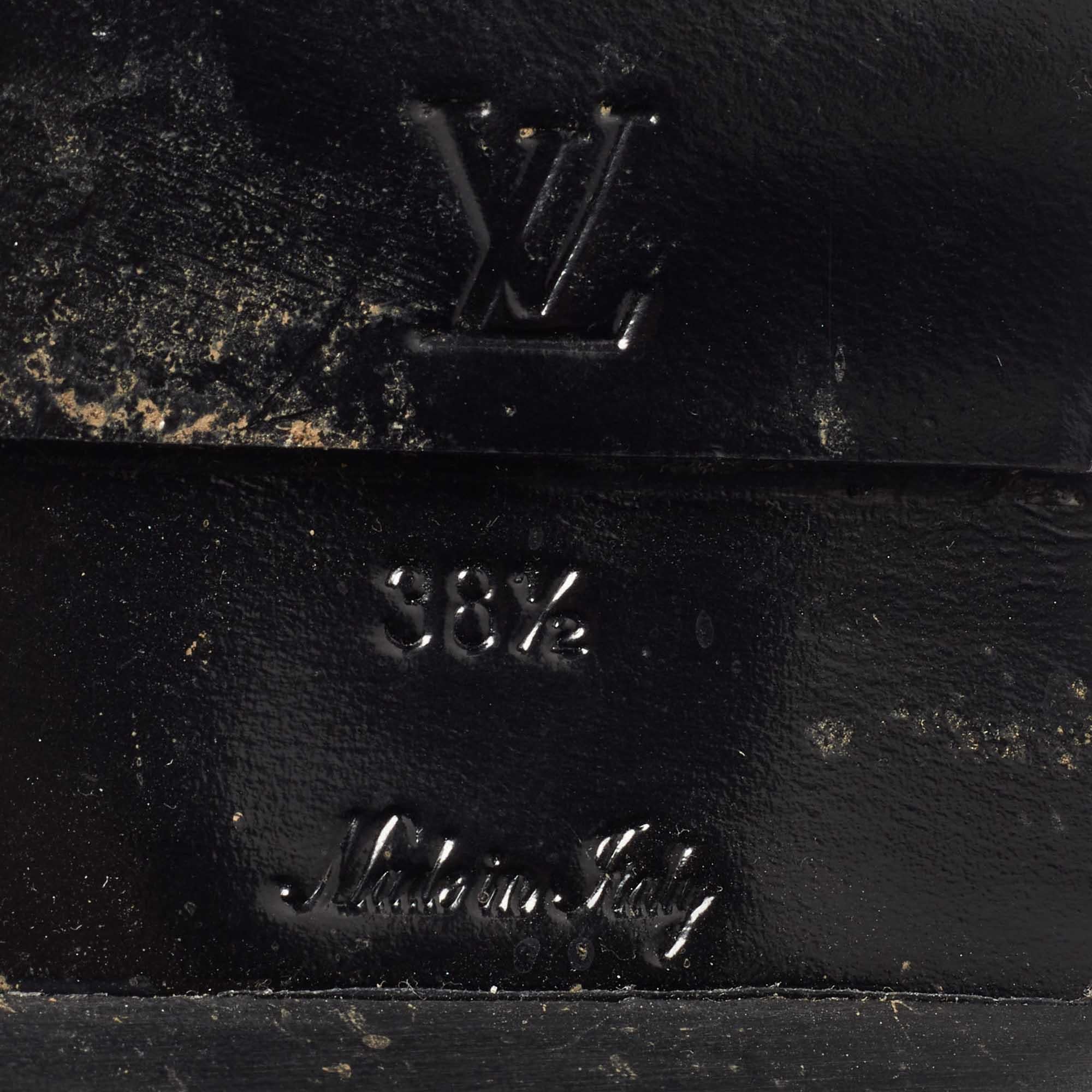 Midcalf-Stiefel von Louis Vuitton aus grünem/Schwarzem Segeltuch und Leder aus Segeltuch Größe 38,5 im Angebot 2