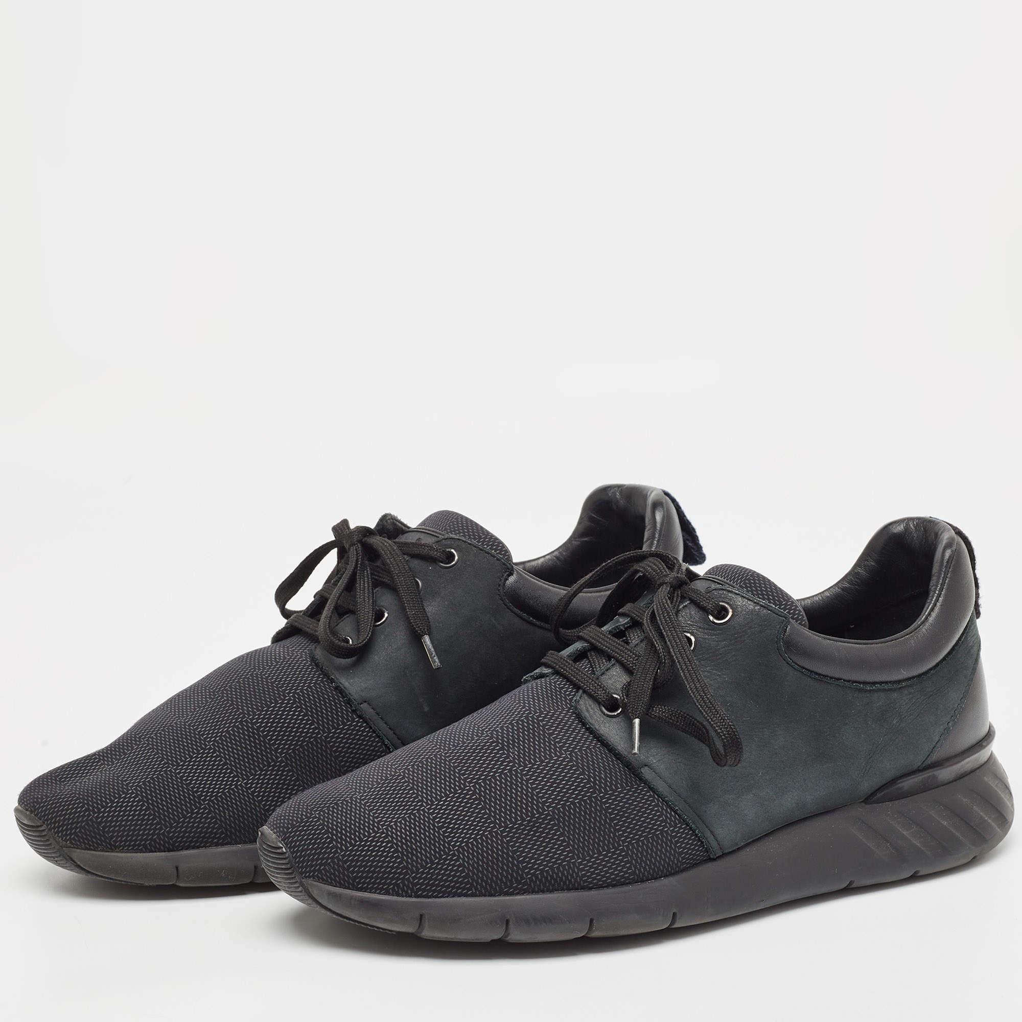 Zapatillas Fastlane Louis Vuitton de nailon y piel verde/negro talla 41.5 en Bueno estado para la venta en Dubai, Al Qouz 2