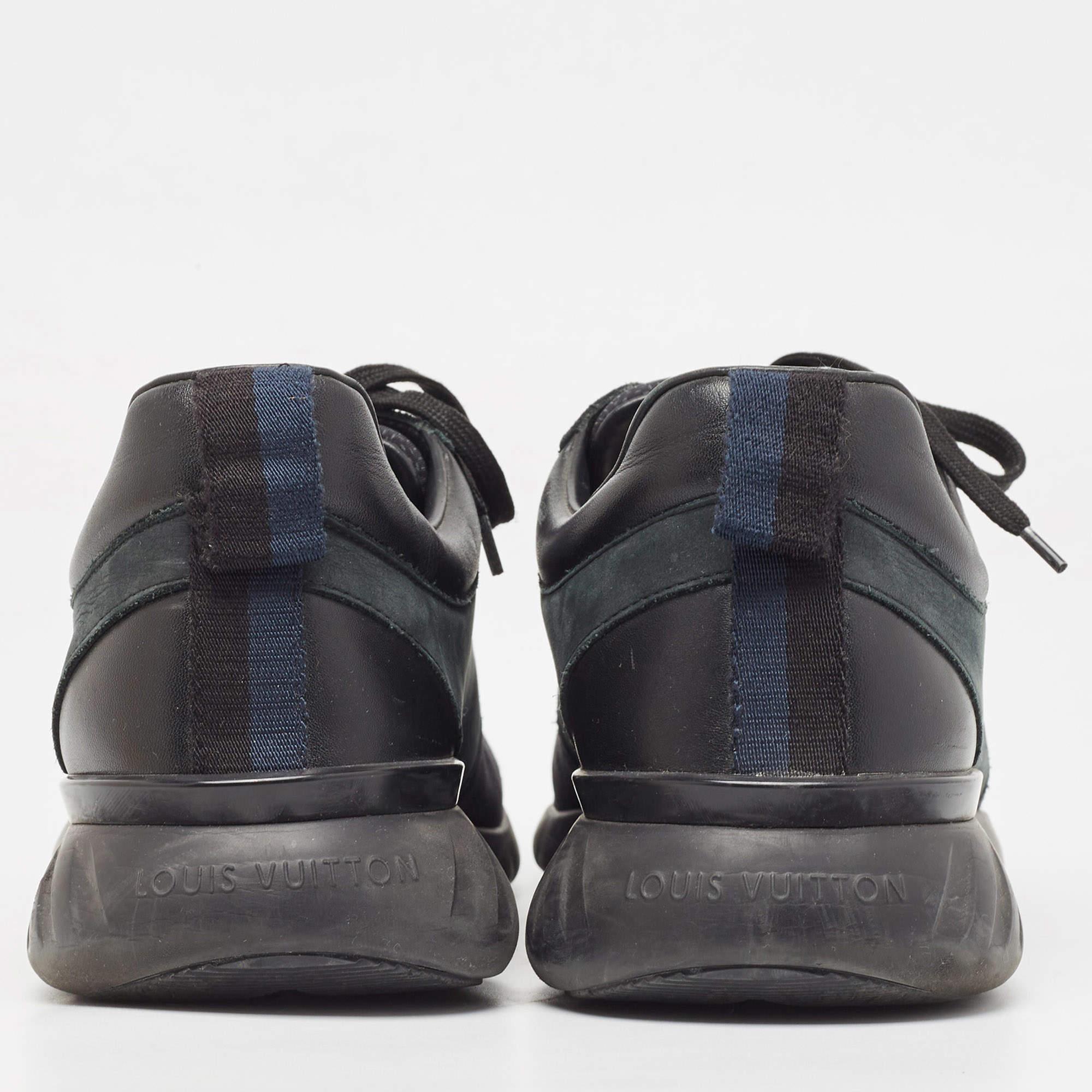 Zapatillas Fastlane Louis Vuitton de nailon y piel verde/negro talla 41.5 en venta 4