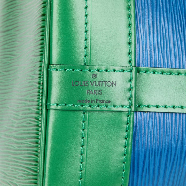 LOUIS VUITTON Green and Blue Epi Leather Vintage Noé at 1stDibs