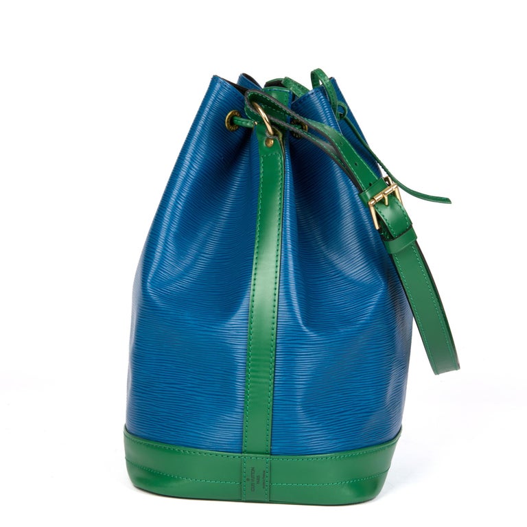 Louis Vuitton Bucket Noé Vintage Blue Green Red Epi Leather Shoulder Bag  For Sale at 1stDibs