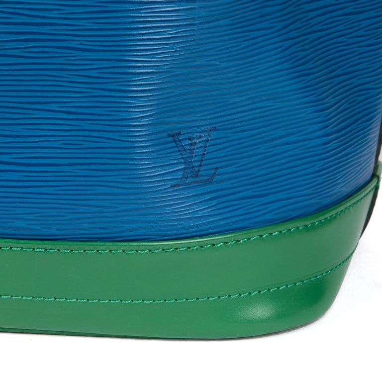 Louis Vuitton Bucket Noé Vintage Blue Green Red Epi Leather Shoulder Bag  For Sale at 1stDibs