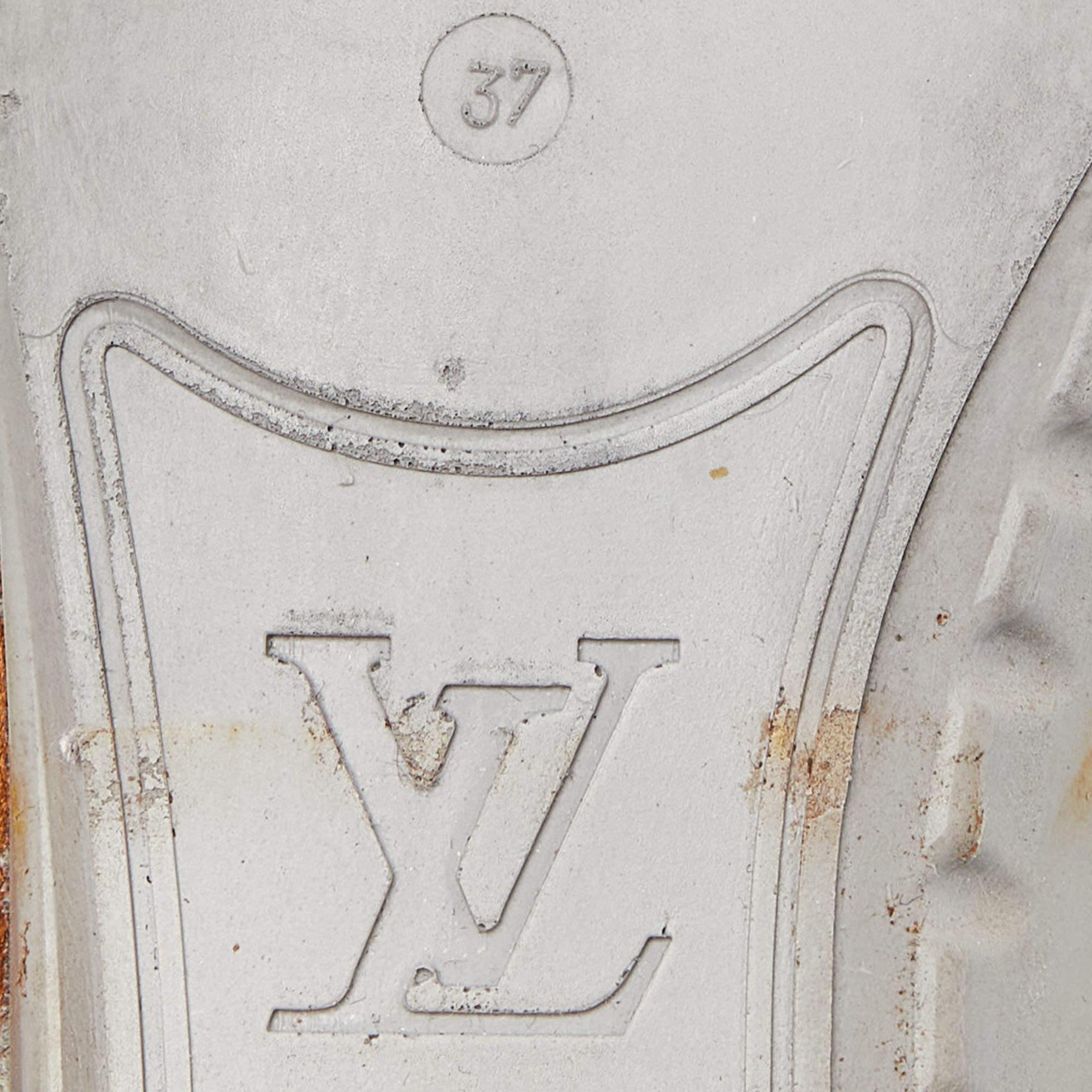 Louis Vuitton Green/Brown Monogram Canvas Destination Sneakers Size 37 For Sale 4