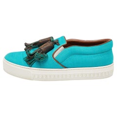Louis Vuitton - Scarpe da ginnastica in tela Monogram verde/marrone Taglia 37