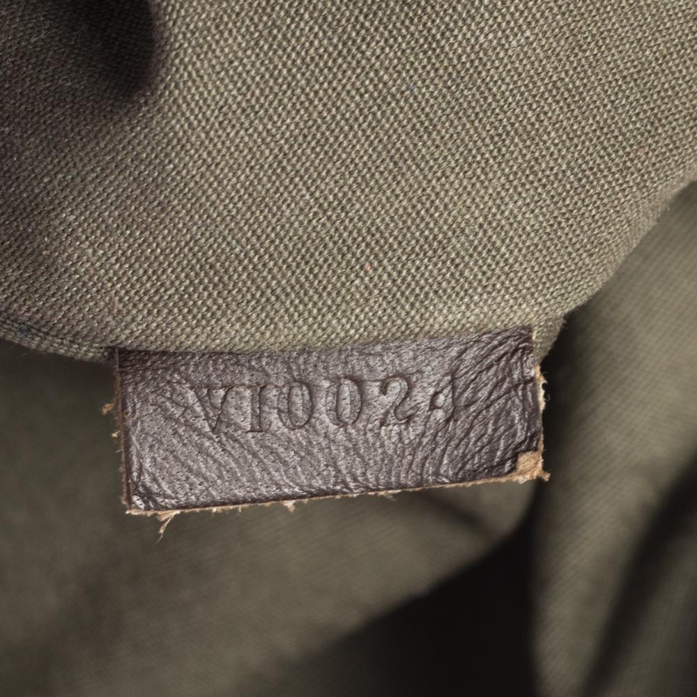 Louis Vuitton Grün/Braun Monogram Mini Lin Canvas Noelie Tasche 7