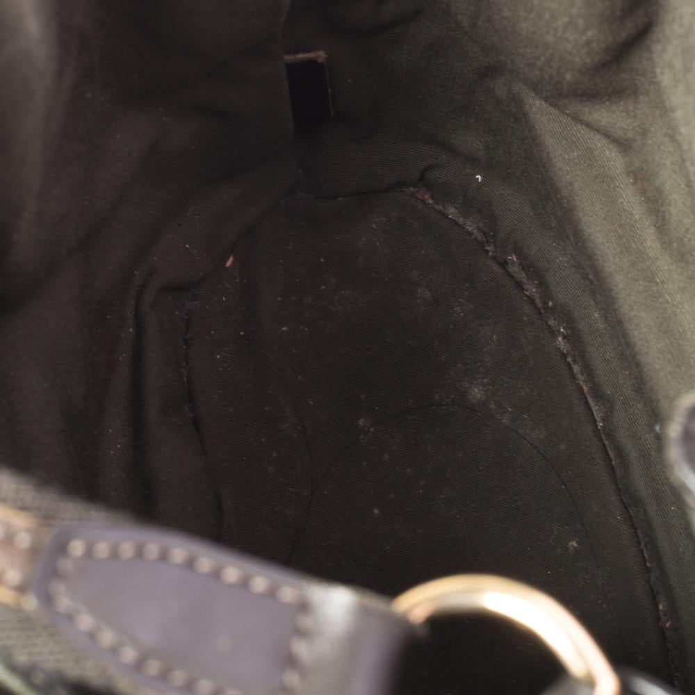 Louis Vuitton Grün/Braun Monogram Mini Lin Canvas Noelie Tasche 1