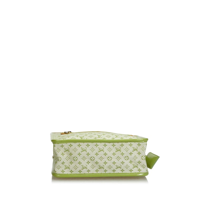 Louis Vuitton Lime Green Monogram Mini Lin Sac Kathleen Bag