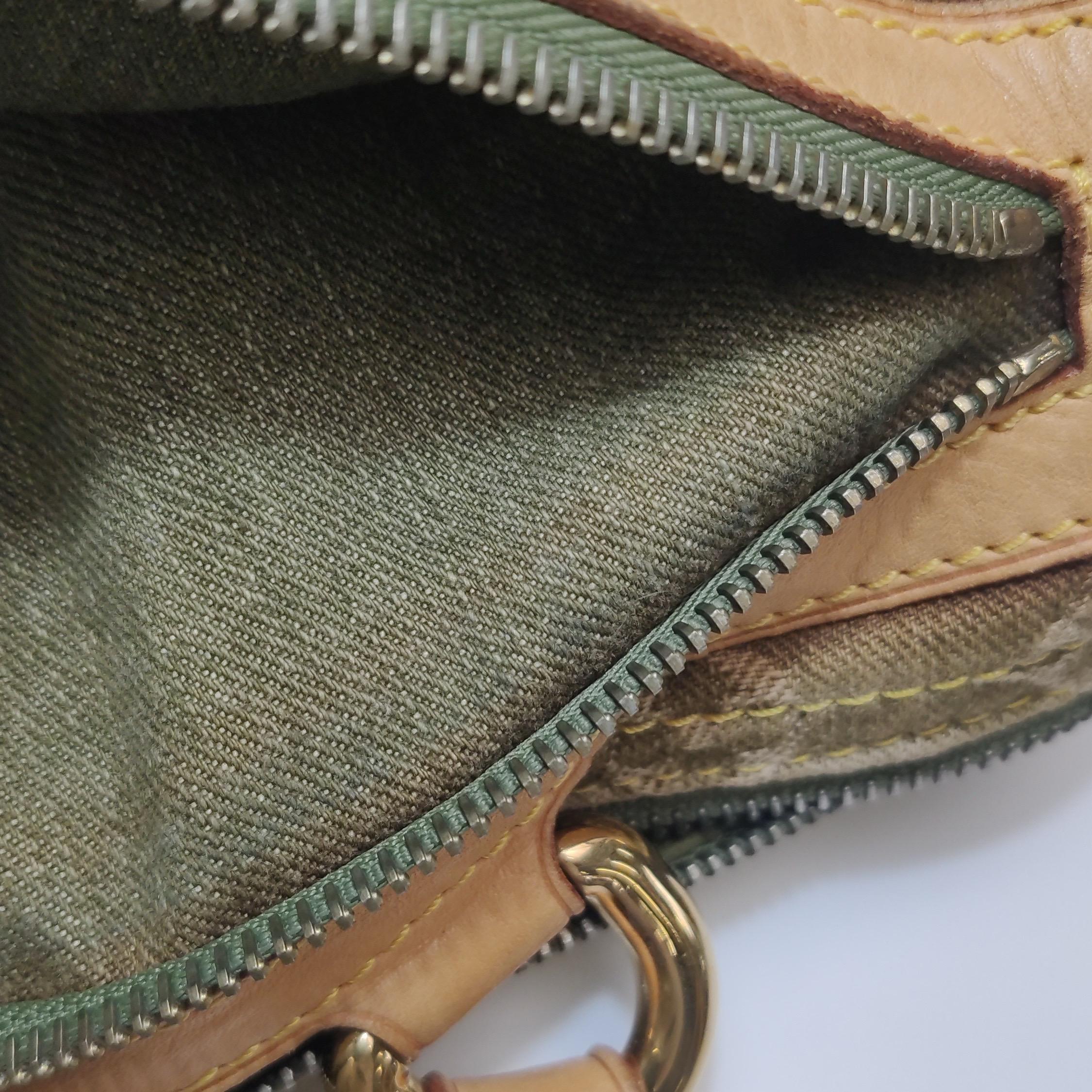 Louis Vuitton Green Denim Neo Speedy Boston Bag For Sale 9