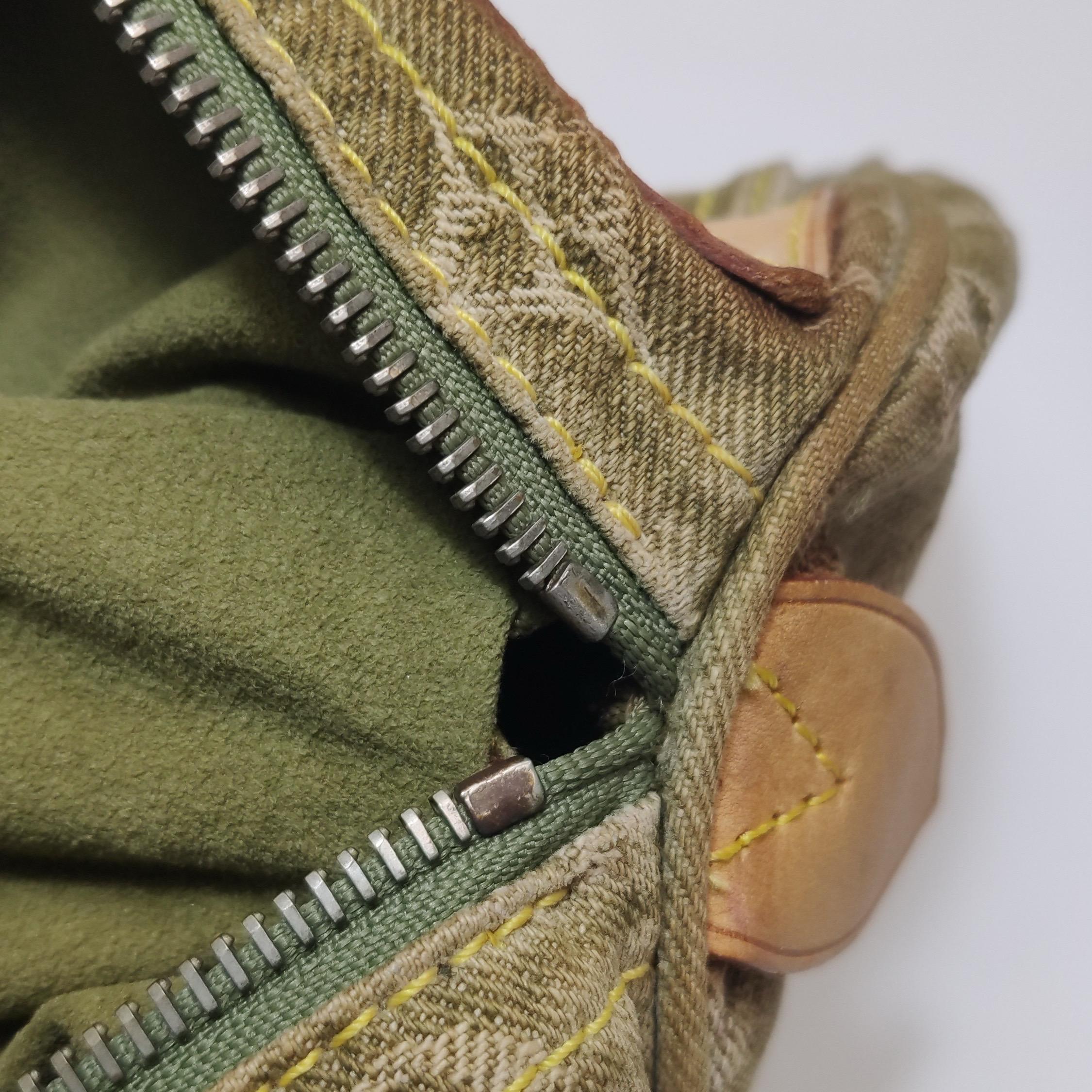 Louis Vuitton Green Denim Neo Speedy Boston Bag For Sale 4