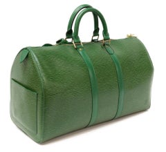 Louis Vuitton Green Epi Leather Borneo Keepall 45 Duffle 860599