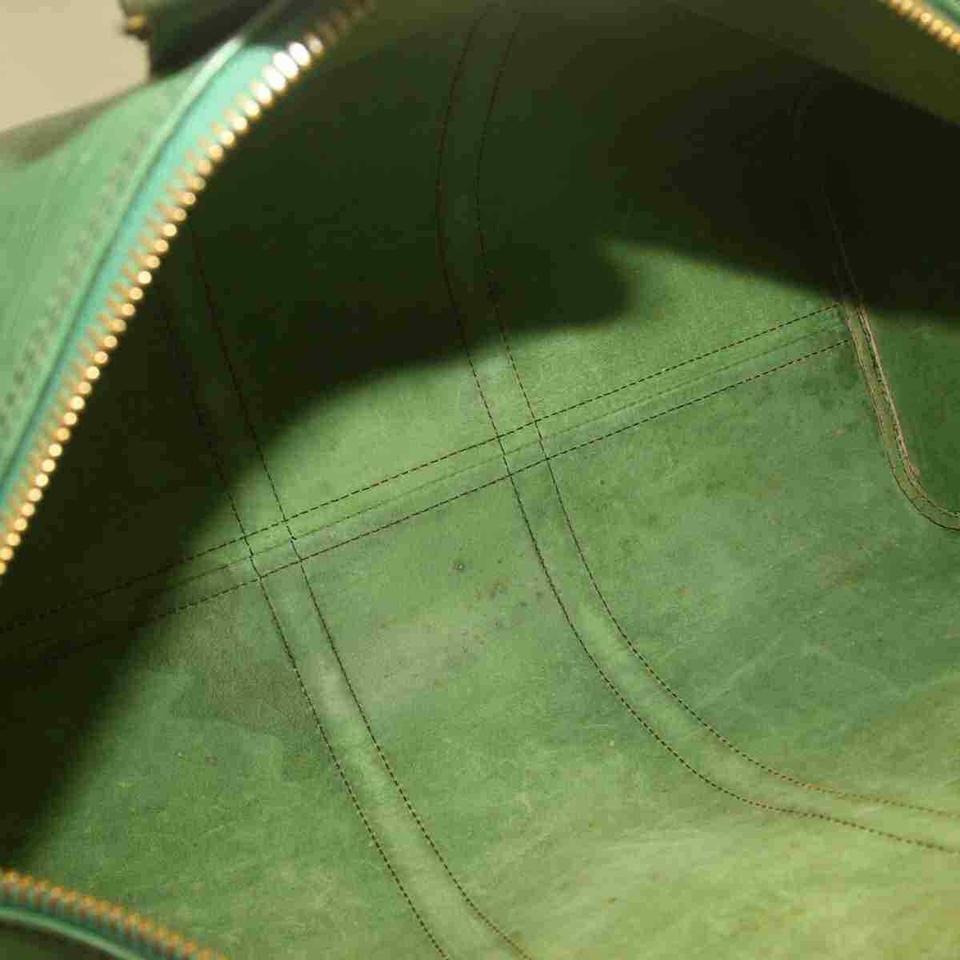 Women's Louis Vuitton Green Epi Leather Borneo Keepall 45 Duffle 860599