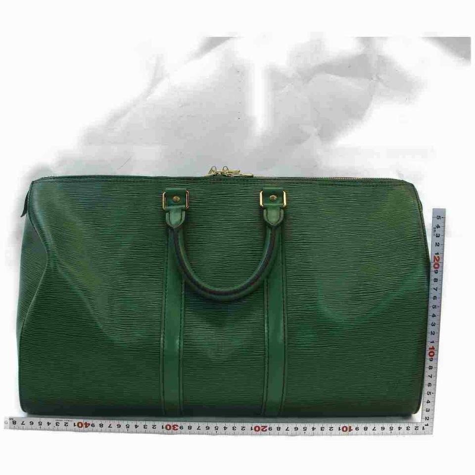 Louis Vuitton Green Epi Leather Borneo Keepall 45 Duffle 860599 4