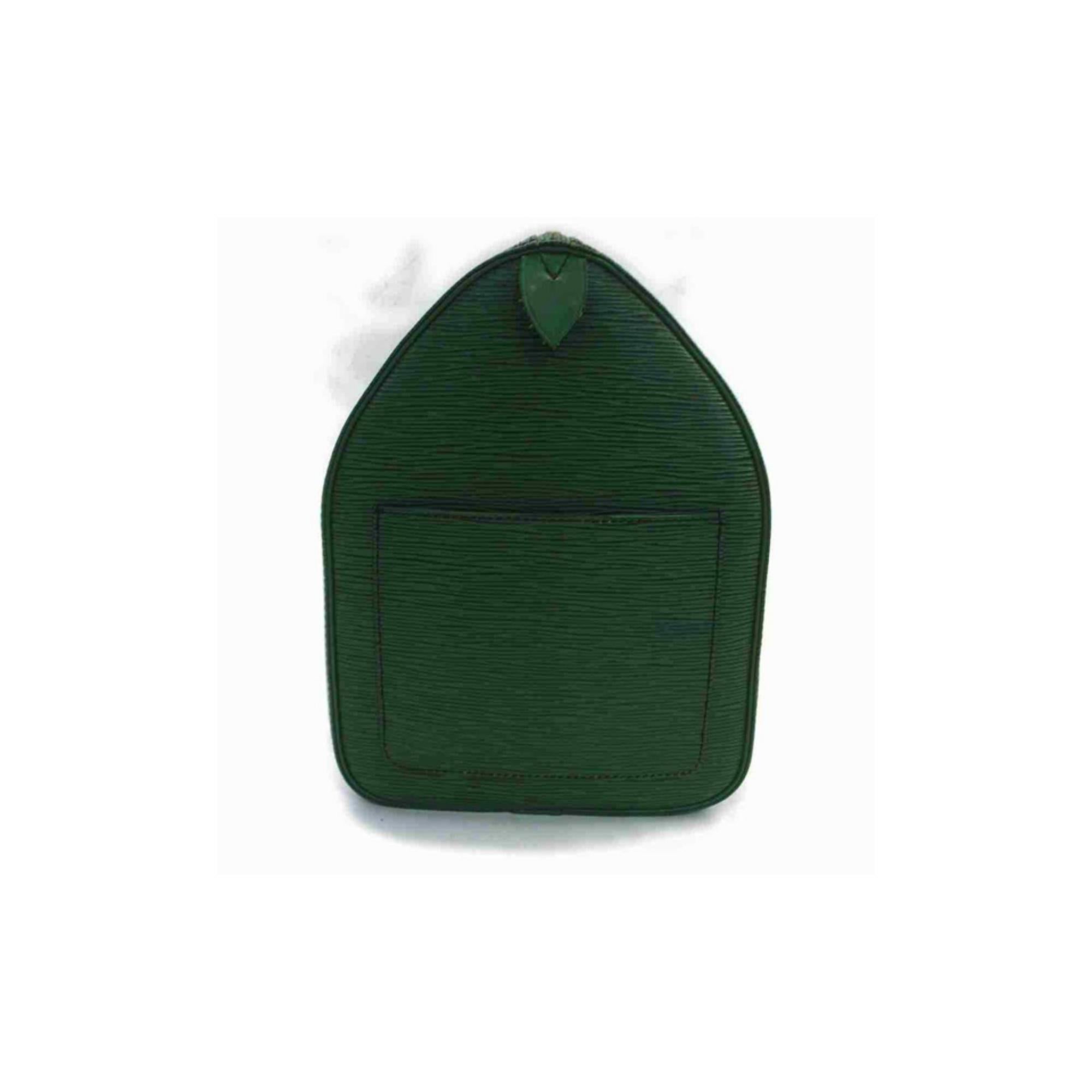 Louis Vuitton Green Epi Leather Borneo Keepall 45 Duffle Bag 853599 4