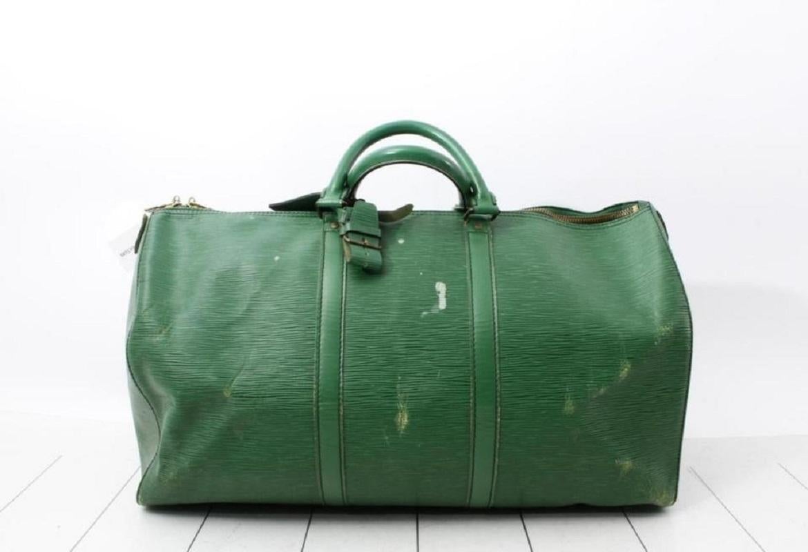 Louis Vuitton Green Epi Leather Borneo Keepall 50 860741


