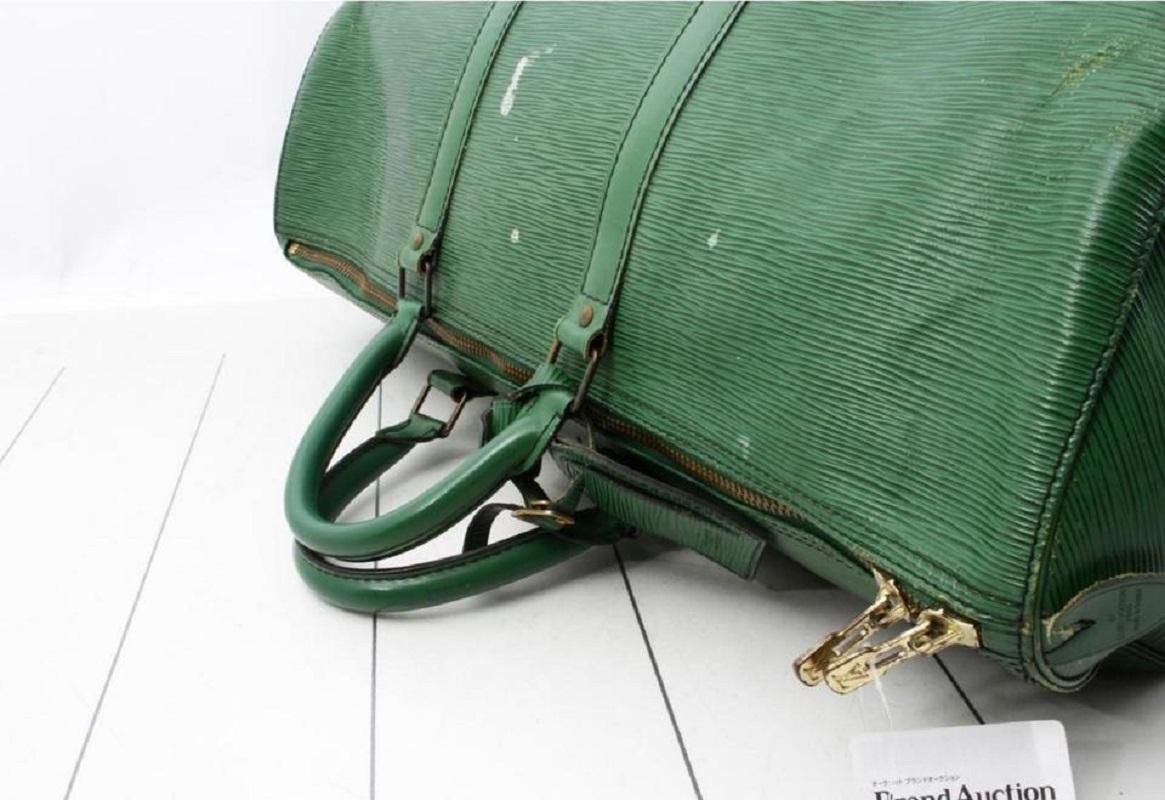 Louis Vuitton Green Epi Leather Borneo Keepall 50 860741 1