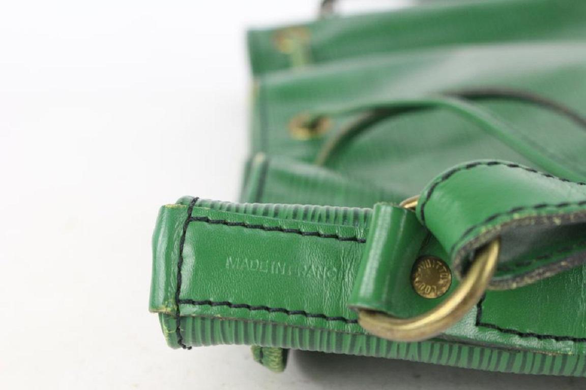 Louis Vuitton Green Epi Leather Borneo Petit Noe Drawstring Bucket Hobo 820lv82 For Sale 5