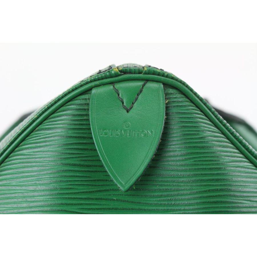 Louis Vuitton Green Epi Leather Borneo Speedy 35 Boston Bag  820lv99 1