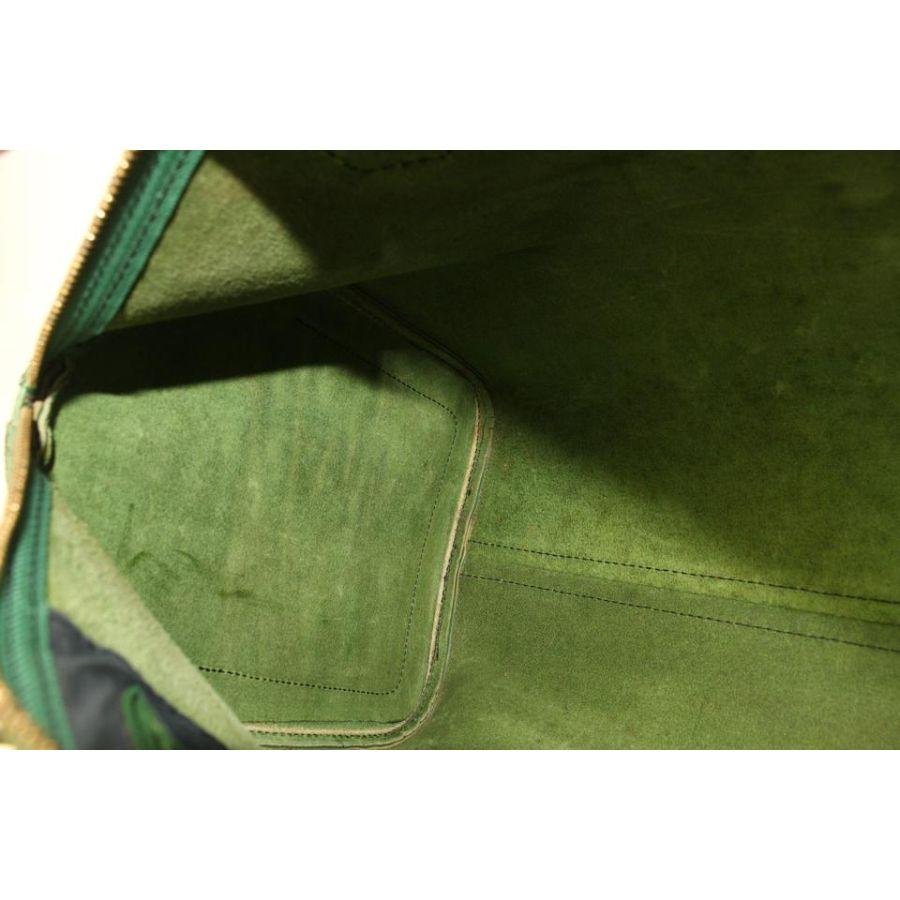 Louis Vuitton Green Epi Leather Borneo Speedy 35 Boston Bag  820lv99 4