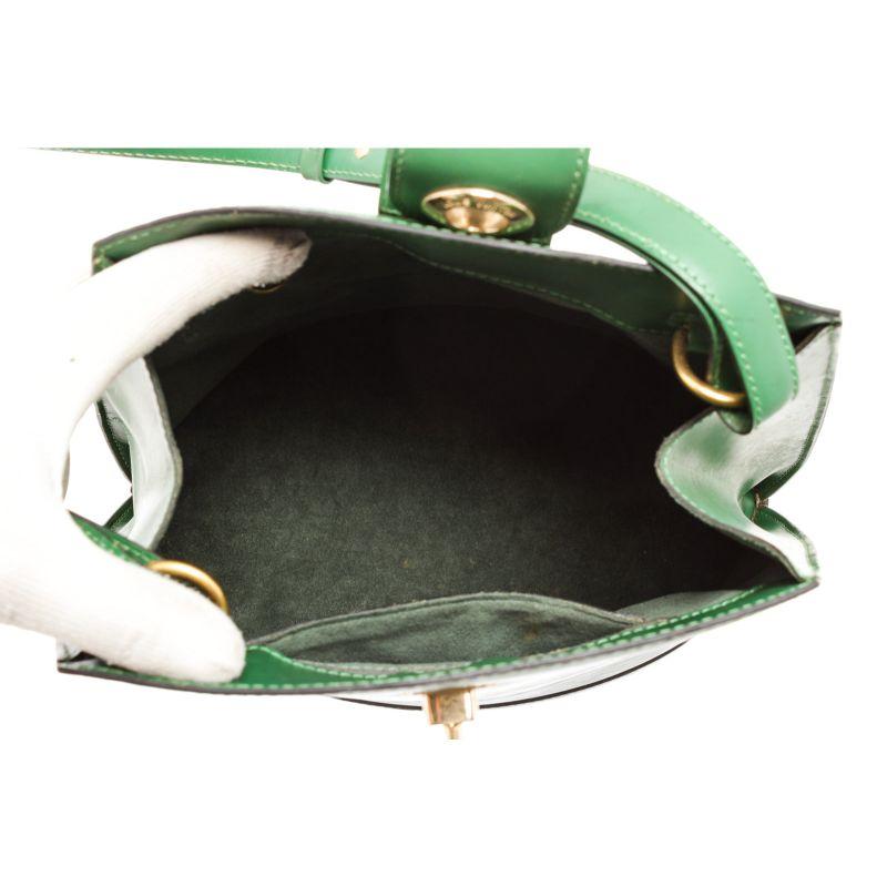 Women's Louis Vuitton Green Epi Leather Cluny Shoulder Bag with gold-tone hardware