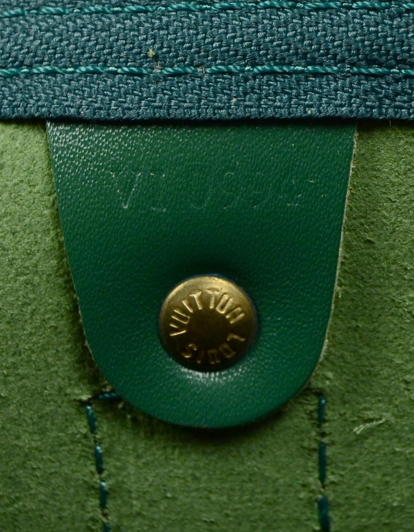 Louis Vuitton Green Epi Leather Keepall 50 Duffle Bag 2