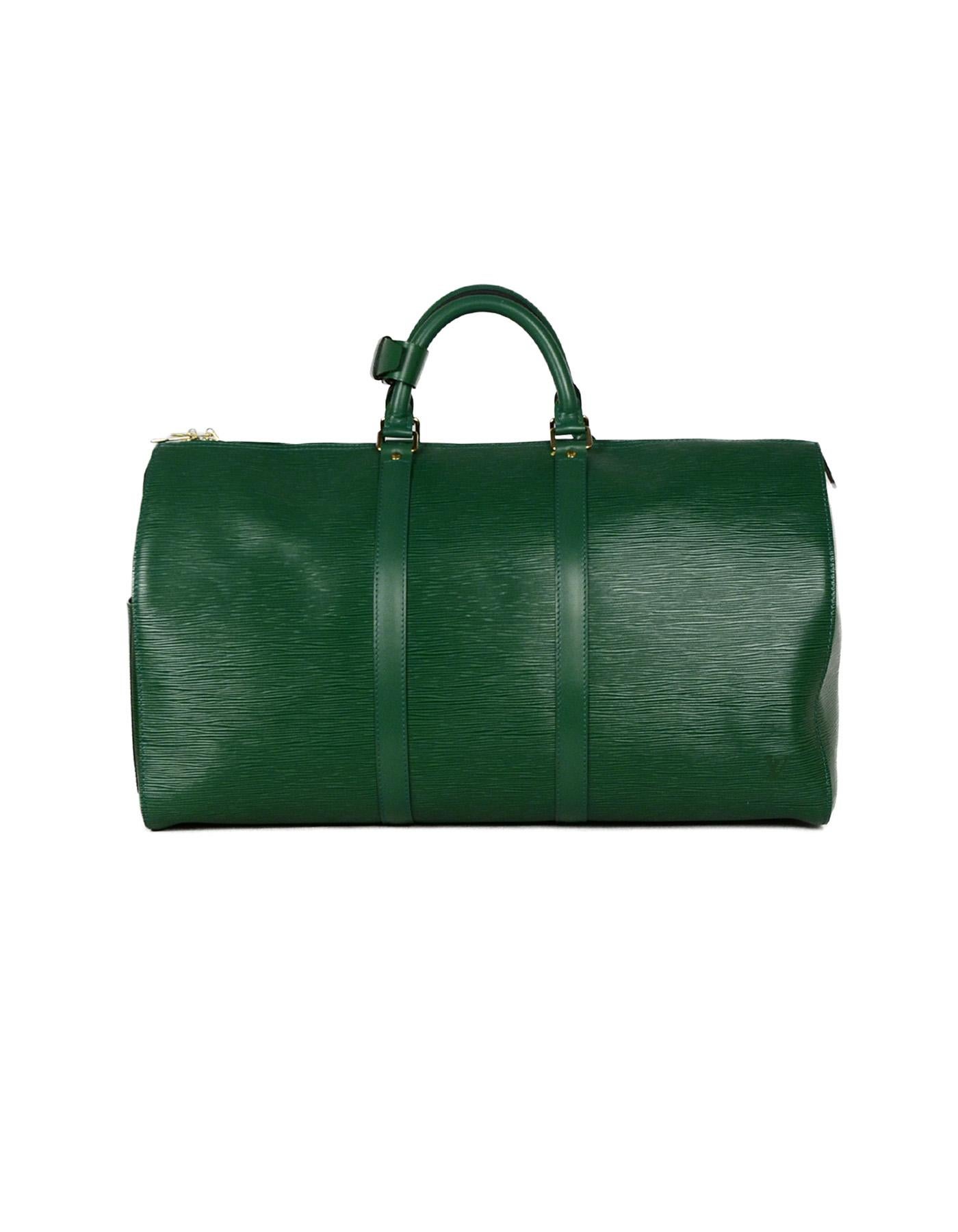 louis vuitton green duffle bag