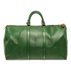 Louis Vuitton Green Epi Leather Keepall 50