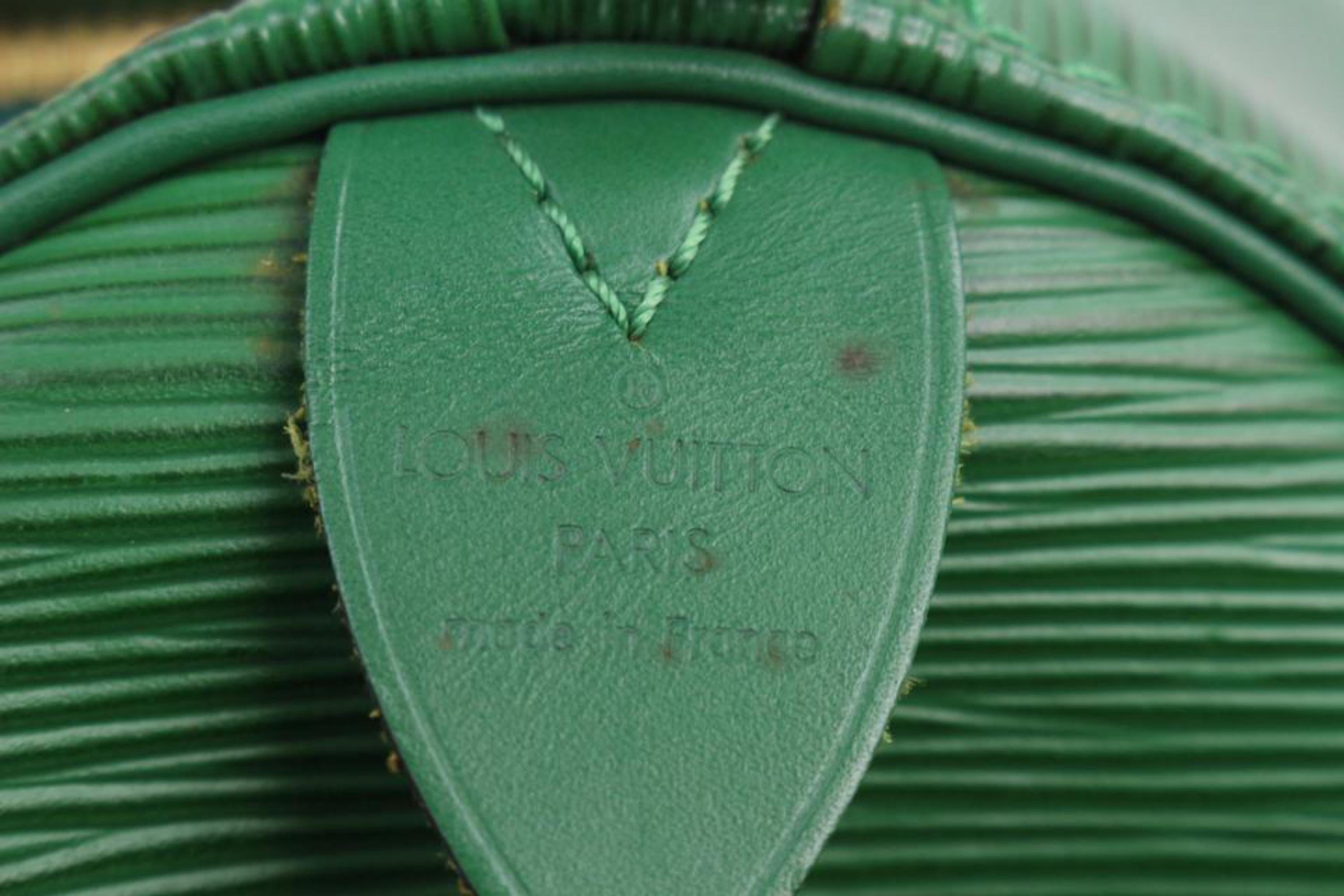 Louis Vuitton Green Epi Leather Keepall 55 Boston Bag 123lv27 4