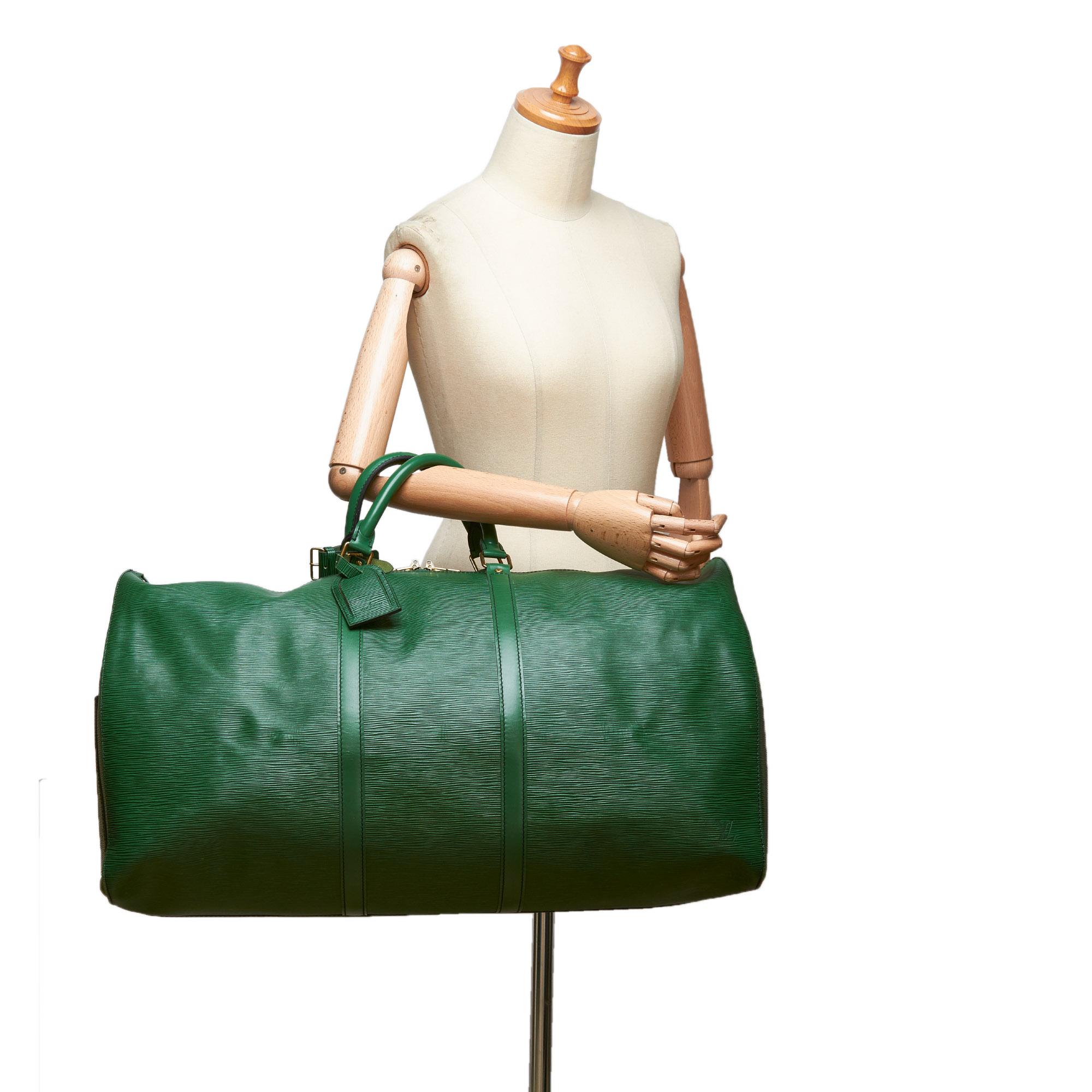 Louis Vuitton Green Epi Leather Leather Epi Keepall 60 France 4
