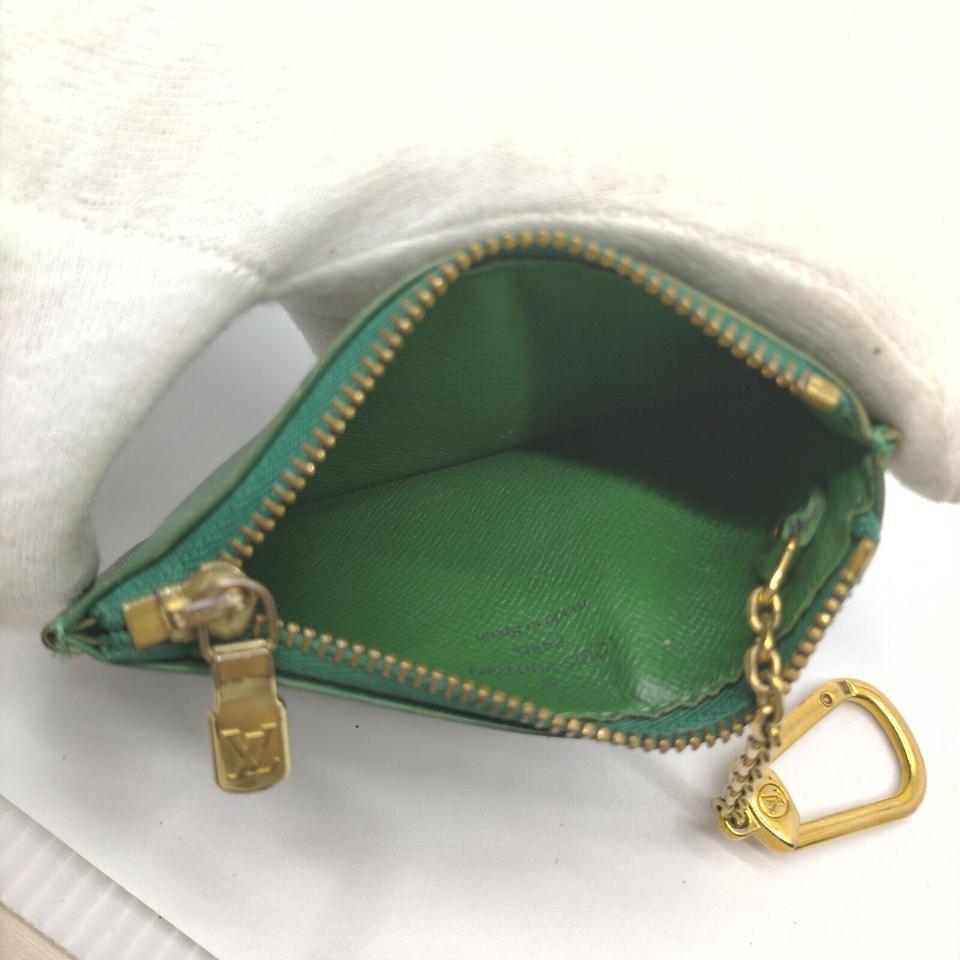 Gray Louis Vuitton Green Epi Leather Pochette Cles Key Pouch  862370