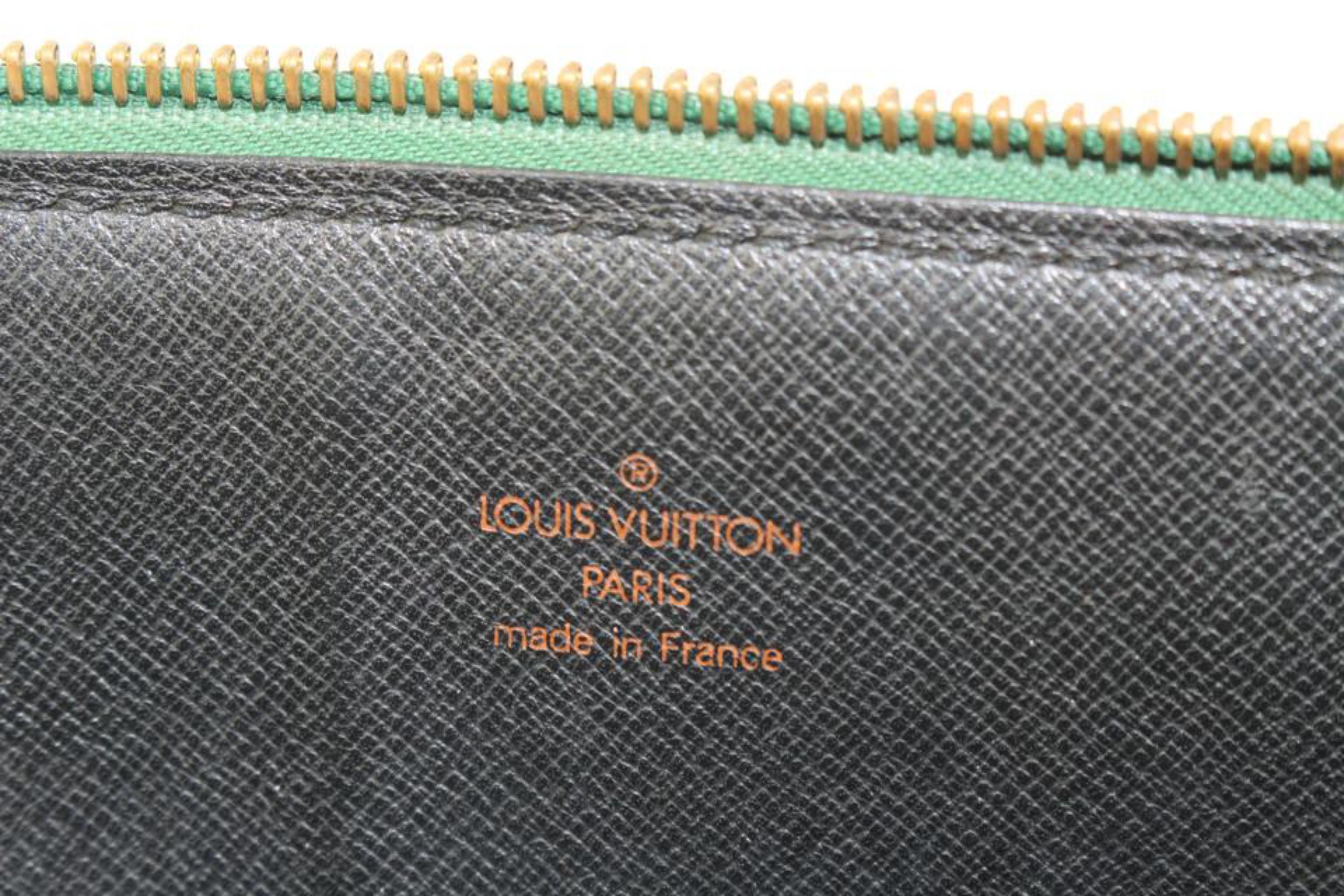 Gray Louis Vuitton Green Epi Leather Pochette Documents 44lk87