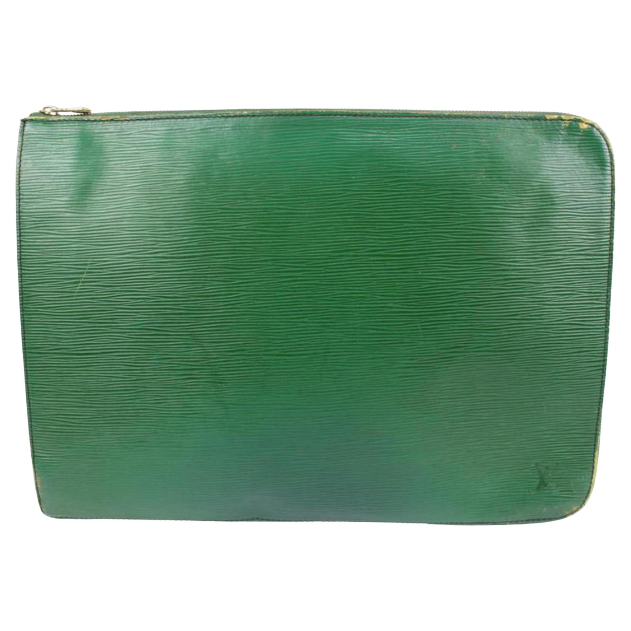 Louis Vuitton Green Epi Leather Pochette Documents 44lk87